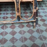 Vintage rattan lounge chair