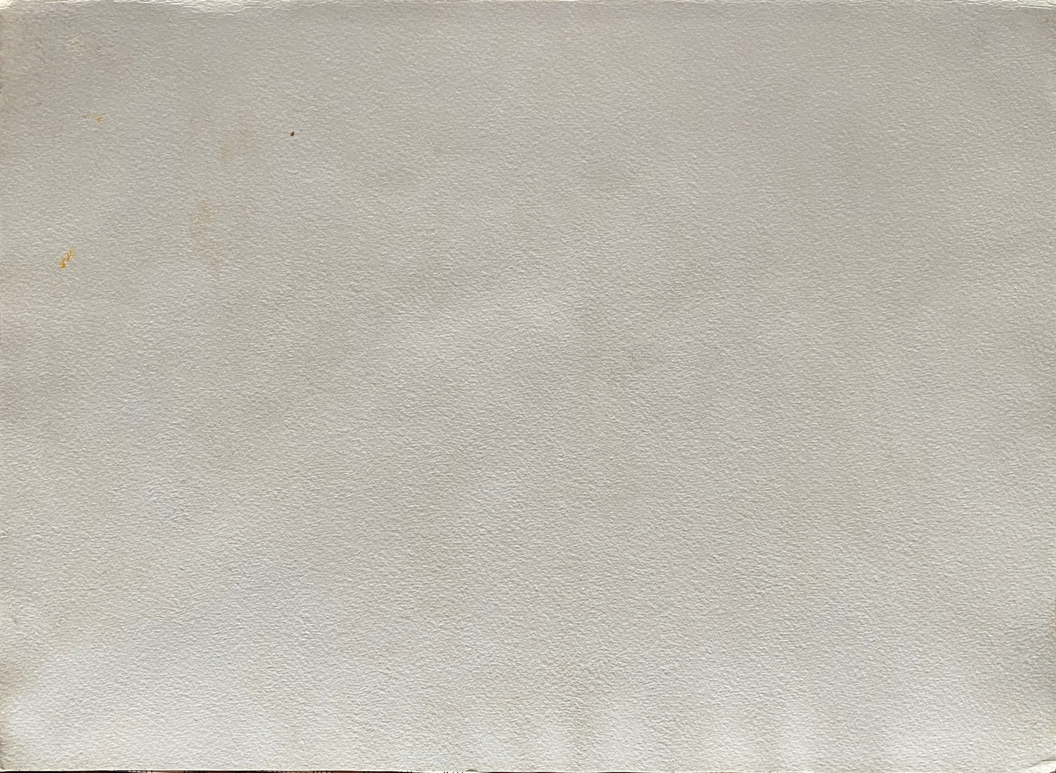 Watercolor painting "Countryside landscape with village and pasture" signed Pickop