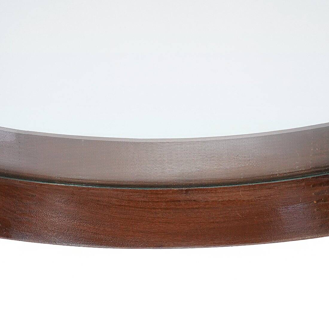 Round mirror with teak frame, 1960s