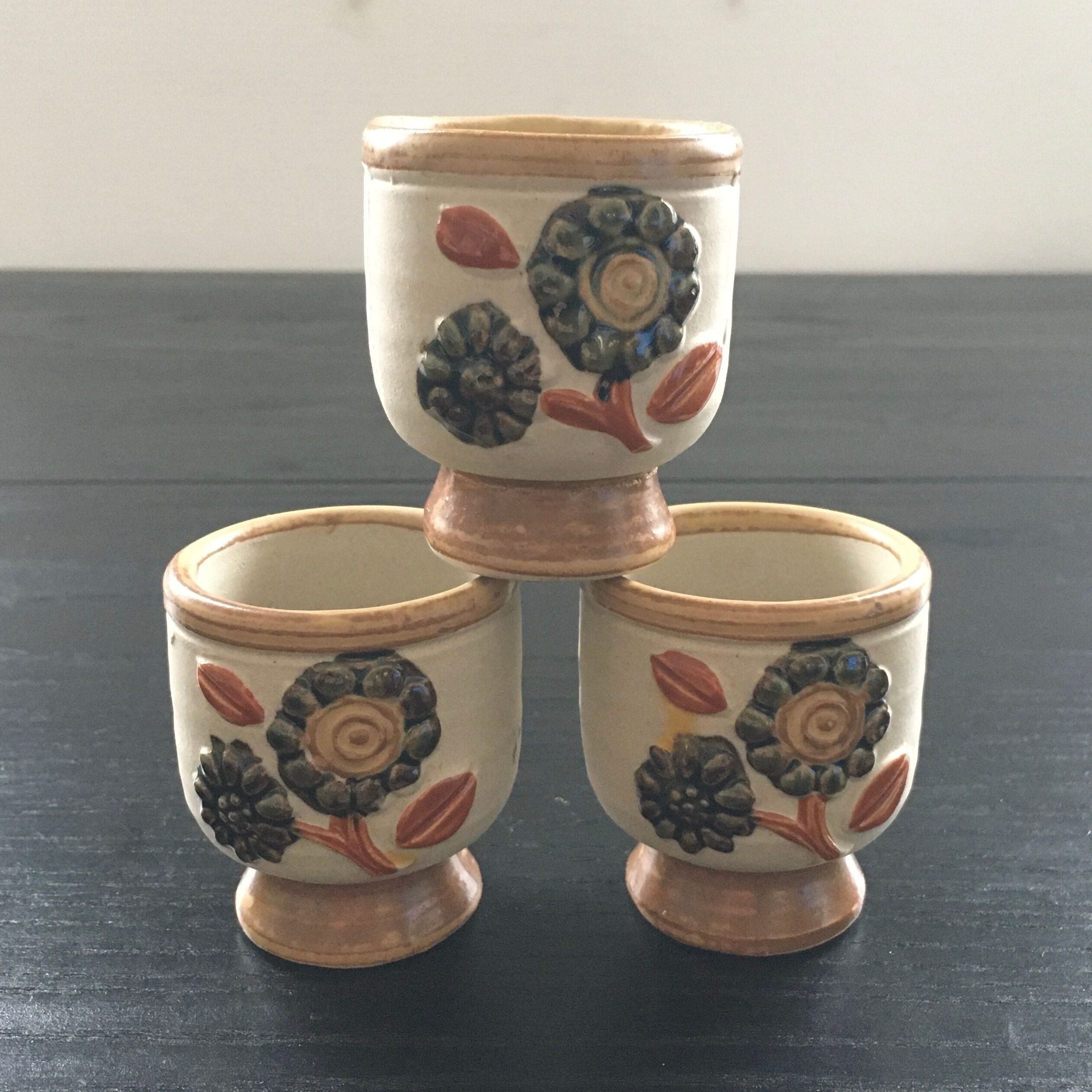 Set of 3 Scandinavian egg cups