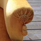Yellow velvet toad sofa