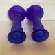 Pair of cobalt blue candle holders