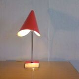 By Josef Hurka for Napako 1960 red desk lamp