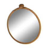 Round mirror gold metal style Louis XV