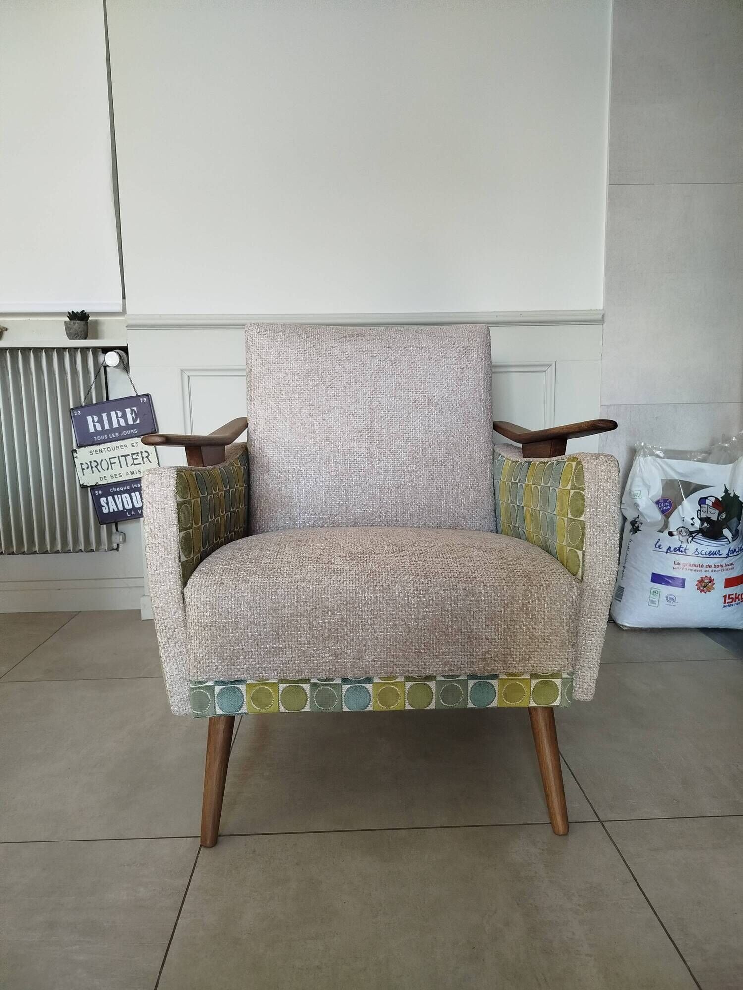 Restored Mid-Century Modern Scandinavian armchair