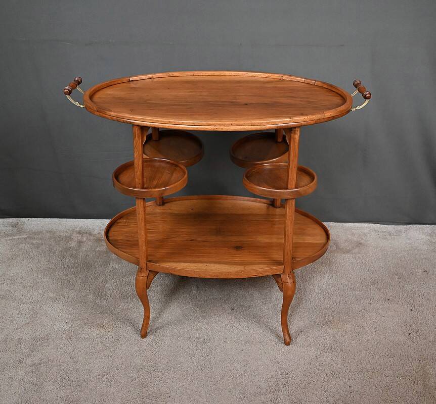 Walnut Salon Dessert Table - Early 20th Century