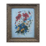 Jetty of field flowers and bee signed 1895