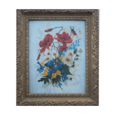 Jetty of field flowers and bee signed 1895