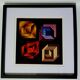 Tableau Vintage Art Optique - Victor Vasarely - Frame 40x40cm
