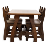 Dining Set by Guillerme & Chambron for “Votre Maison”