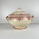 Ironstone soup tureen Creil & Montereau, "Admiral" model, red, 19th century.