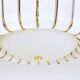 Grand chandelier Rupert Nikoll 27" mid-century brass with leaves, Austria, 1950.