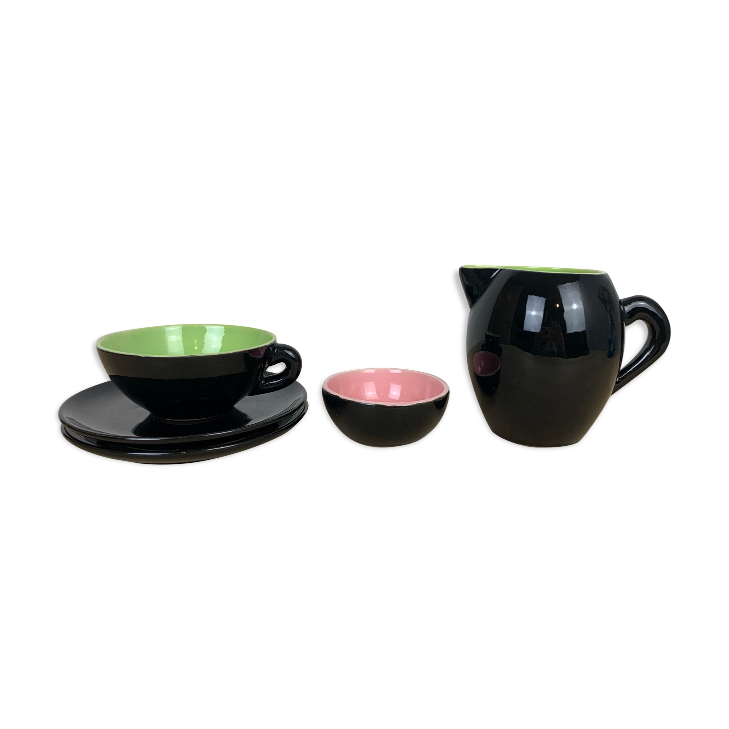 Keramos Sèvres ceramic tea set, teapot