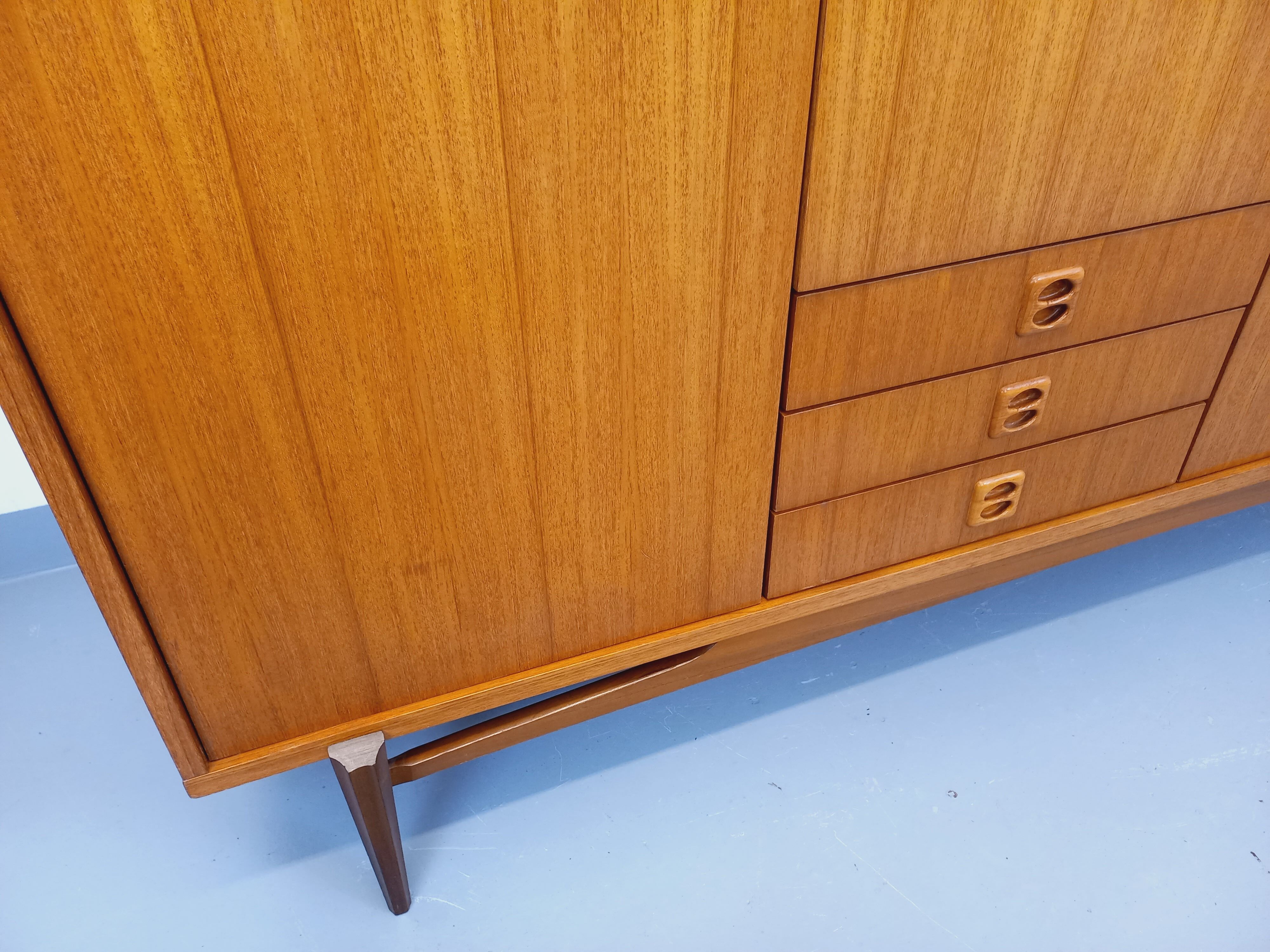 Vintage Scandinavian teak wardrobe from the 1960s.