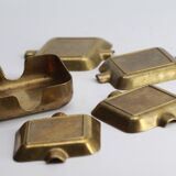 Set of 5 brass ashtrays