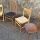 Série de 6 chaises vintage dépareillées