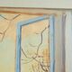 Painting of an open window with flowers, Belgium early 20th century.