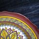 Old henriot quimper plate earthenware rosette decoration