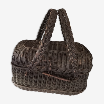 Old basket Osier Early twentieth century