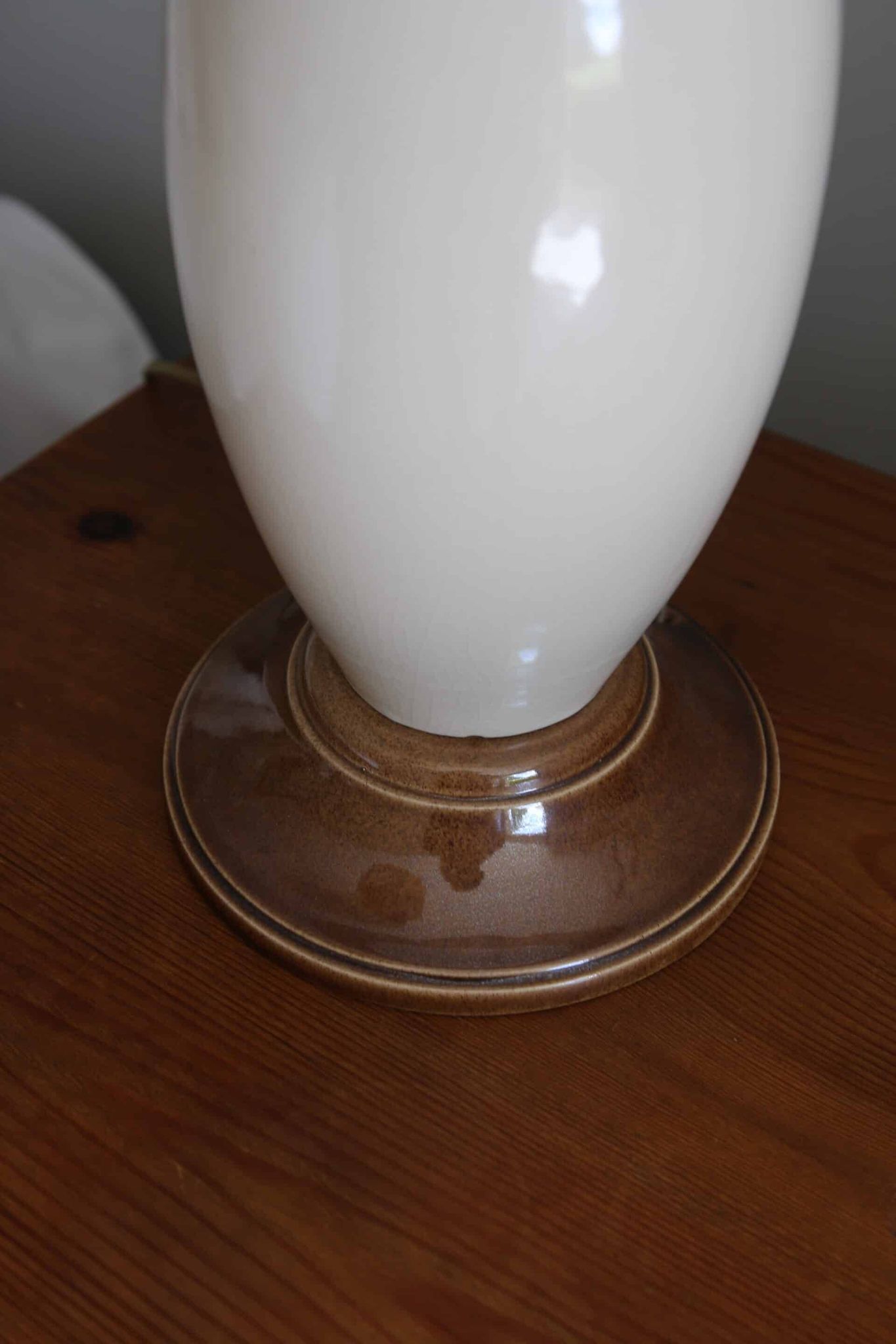 Lampe à poser en céramique craquelée, années 80
