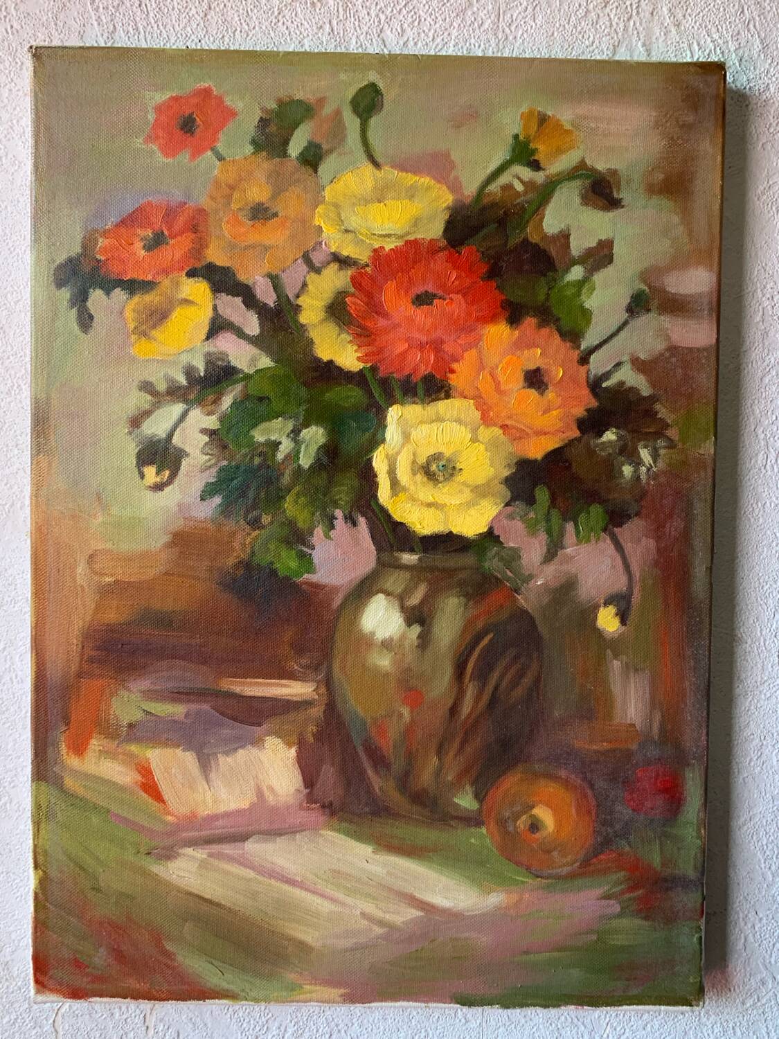 Oil painting on canvas still life