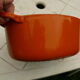 Cocotte orange Le Creuset années 50