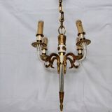 Antique Louis XVI Bronze Chandelier with acanthus quiver suspension