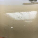 Minimalist German table lamp from the mid-century space age by Hustadt Leuchten, 1960s.