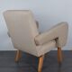 Pair of Jitona armchairs reupholstered Beige Fabric, Czech 1960s