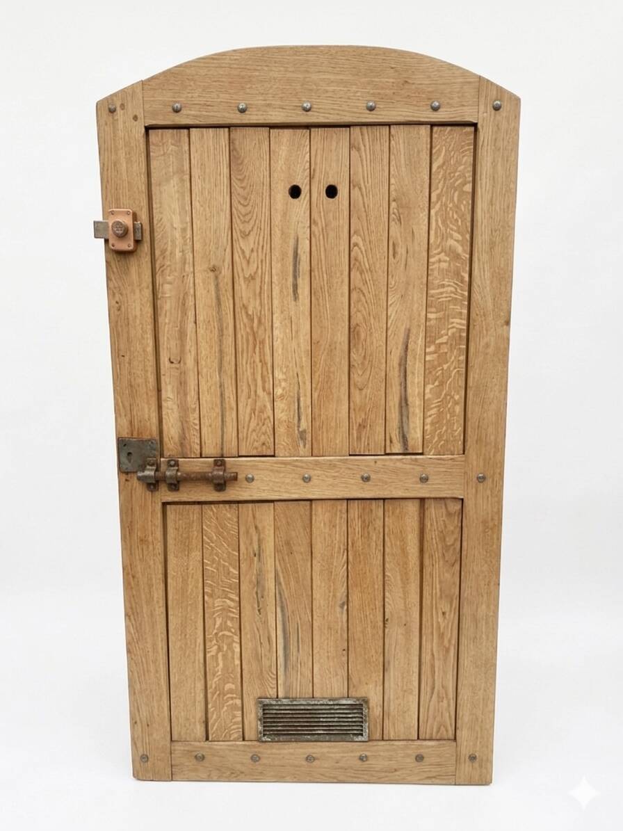 Solid oak door from the 19th century.