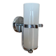 Old Delmas Disderot Wall Lamp Chrome Metal + White Opaline Vintage