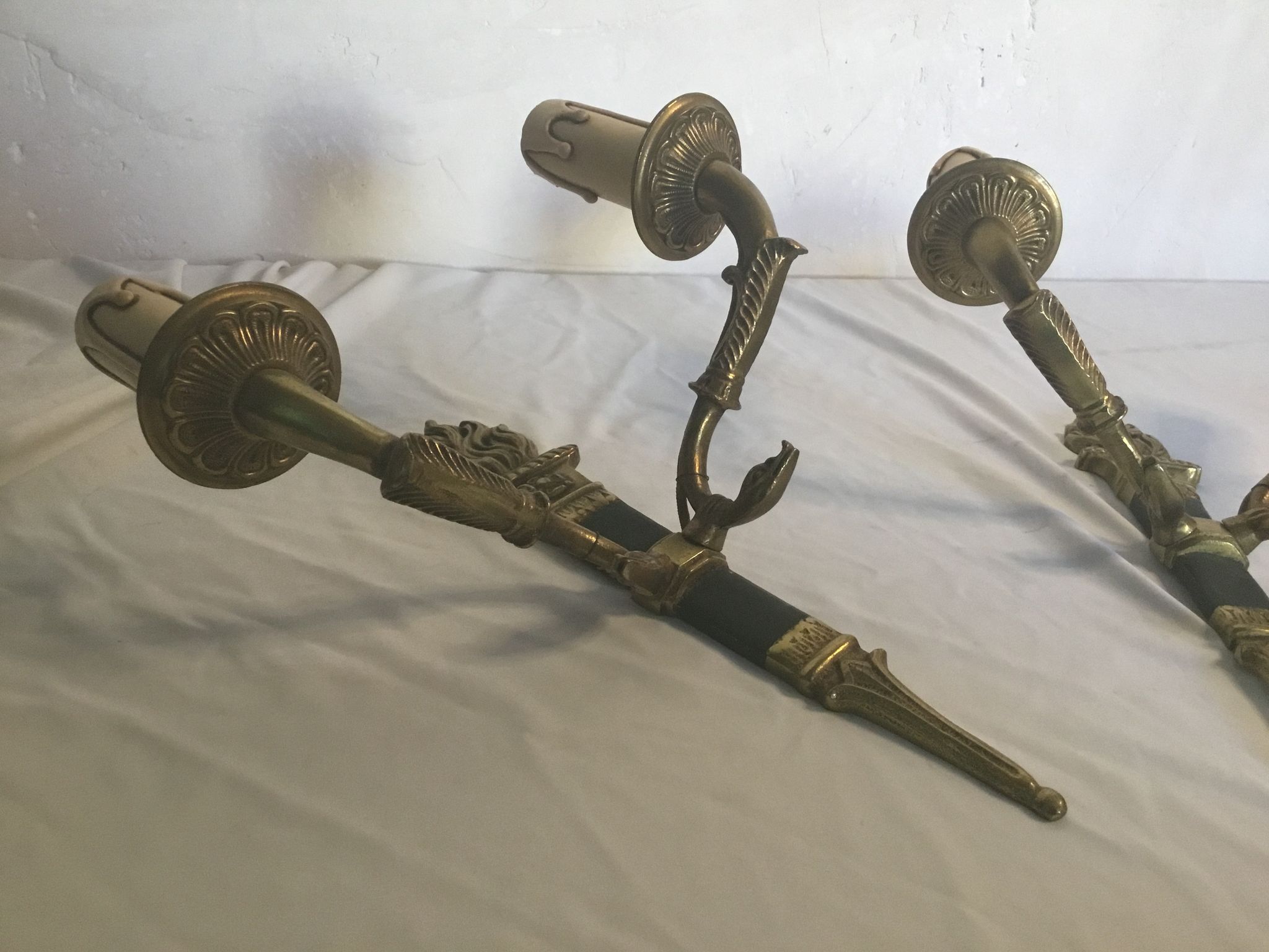 Pair of bronze sconces Empire