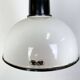 Industrial soviet white enamel pendant lamp, 1960s
