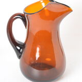 Amber carafe in blown glass
