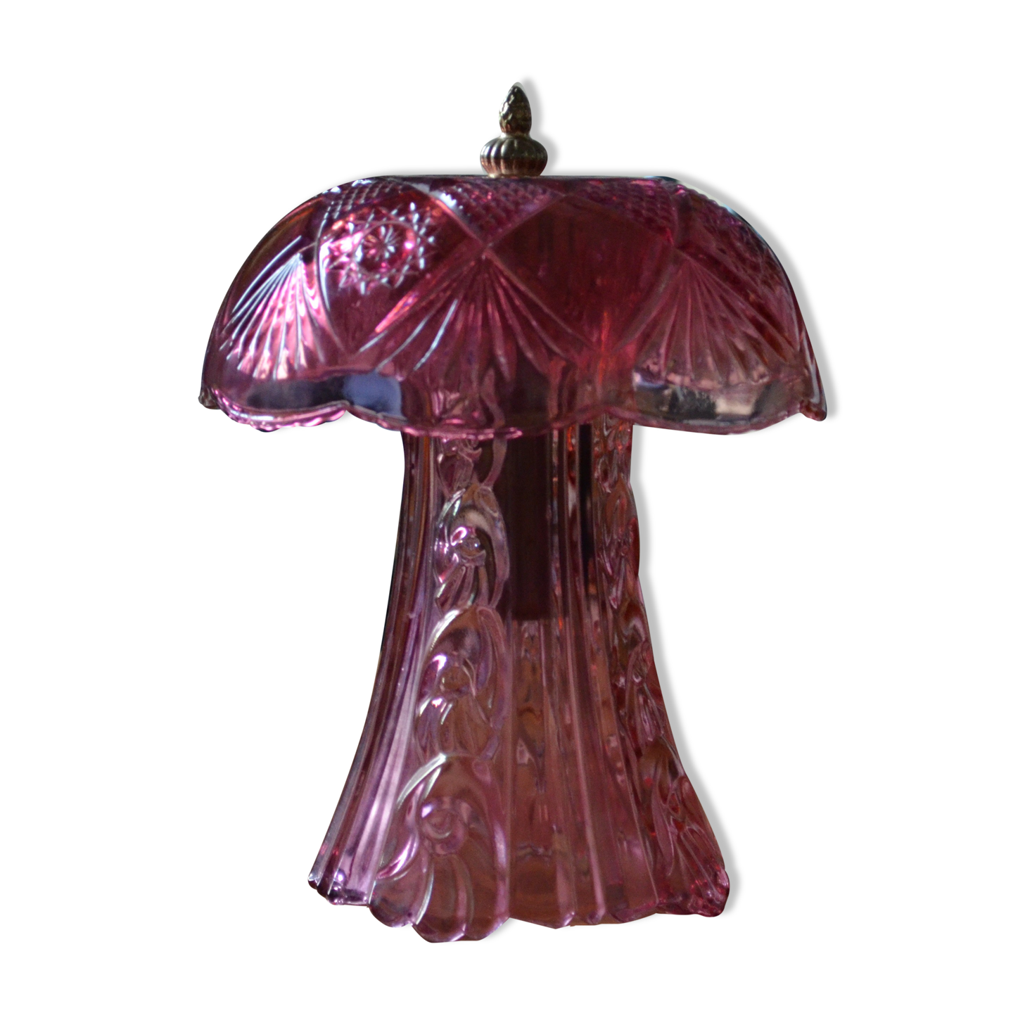 Mushroom lamp in rosaline