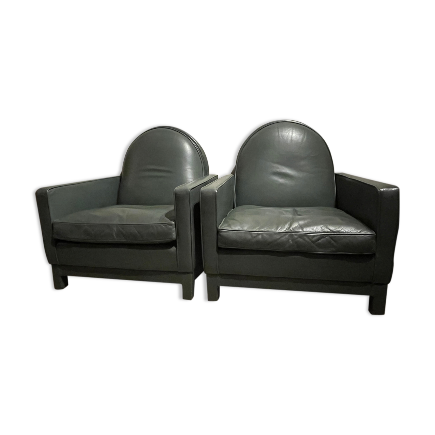 Pair of Yves Harvard Club Armchairs Architectural Model