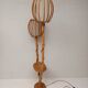 Bamboo and rattan floor lamp 2 fires 60s