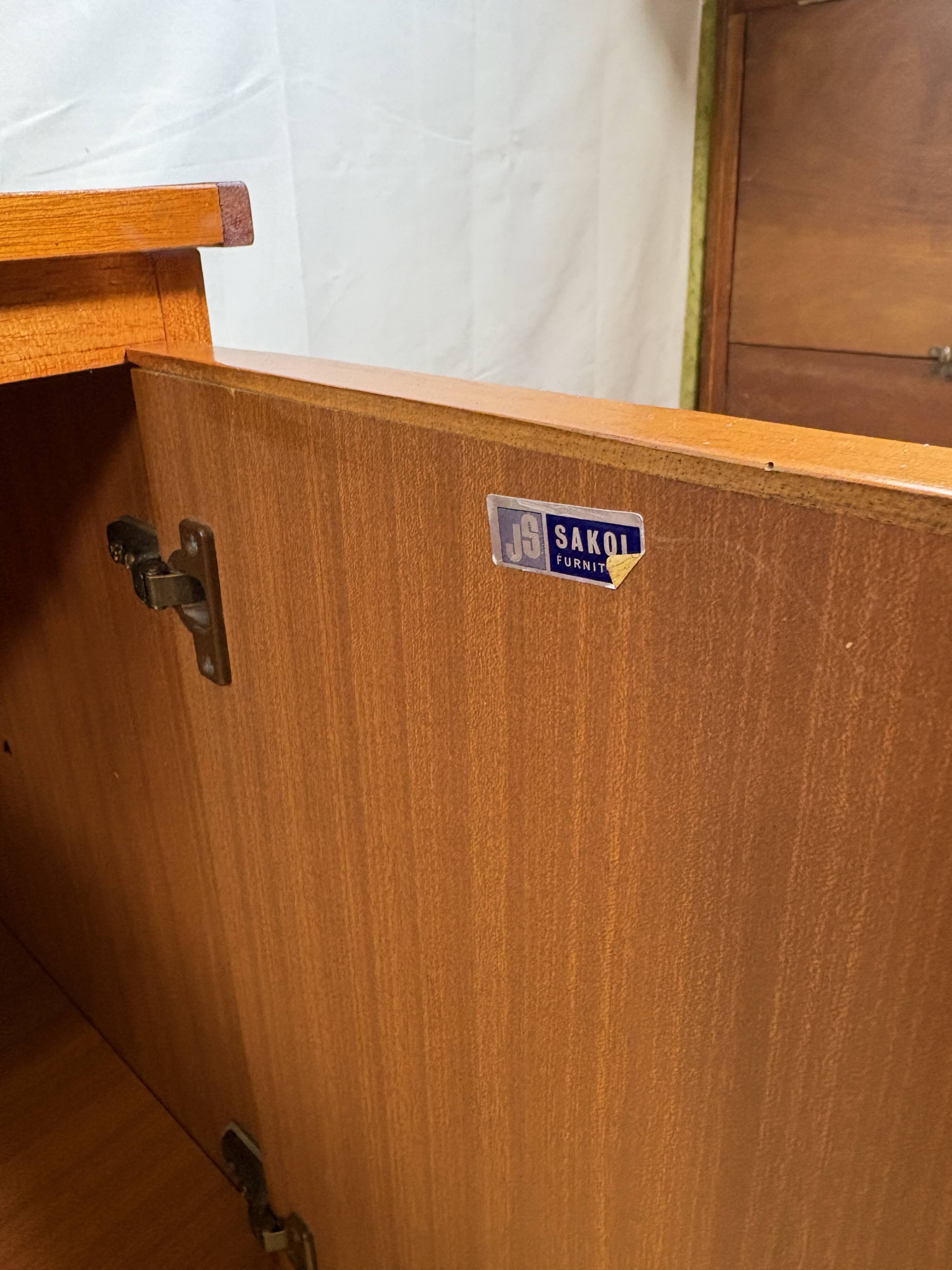 Mid Century Retro Vintage J.S. Sakol Teak Sideboard 1960Scandinavian Design