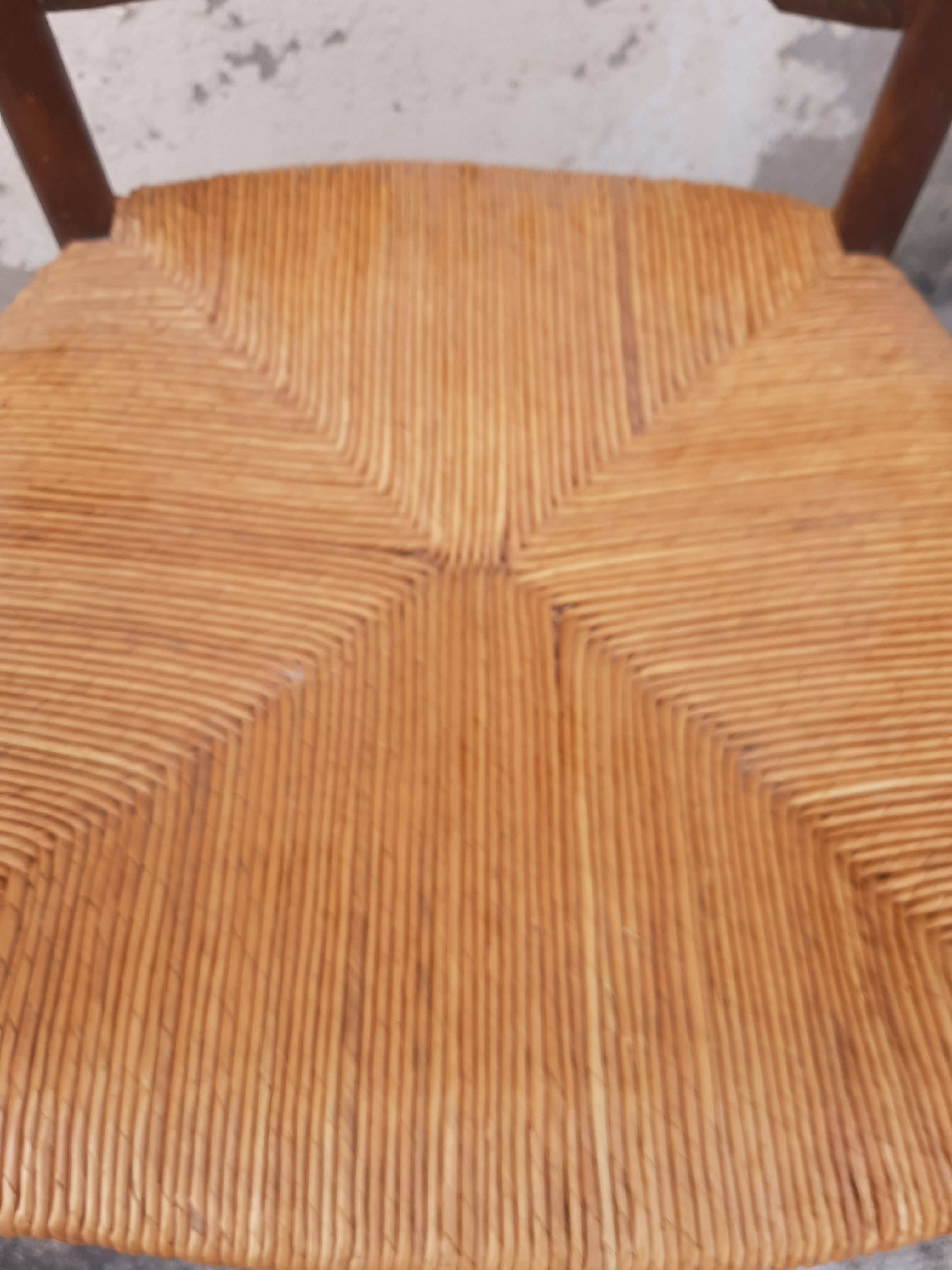 Paire de fauteuils rustique en chêne
