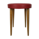 Tabouret Baumann rouge en bois