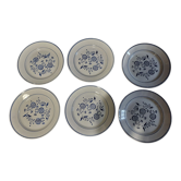 Flat plates series of six Lunéville decoration Aronde