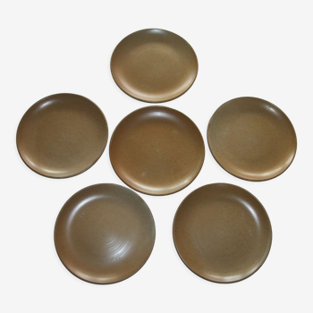 Set of 6 stoneware plates