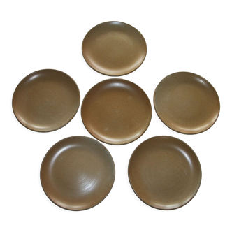 Set of 6 stoneware plates