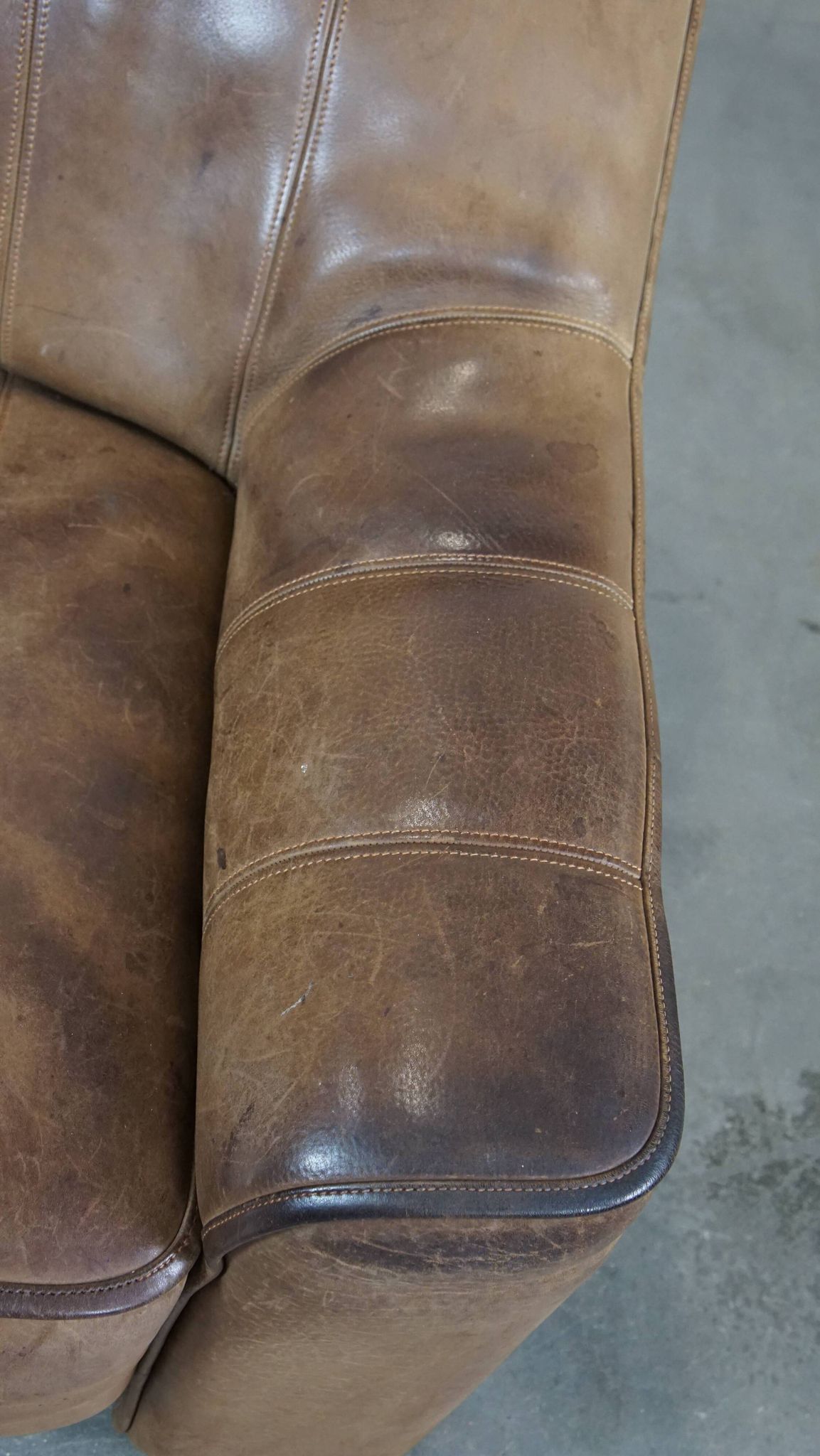 70s vintage buffalo leather design armchair from De Sede model DS44