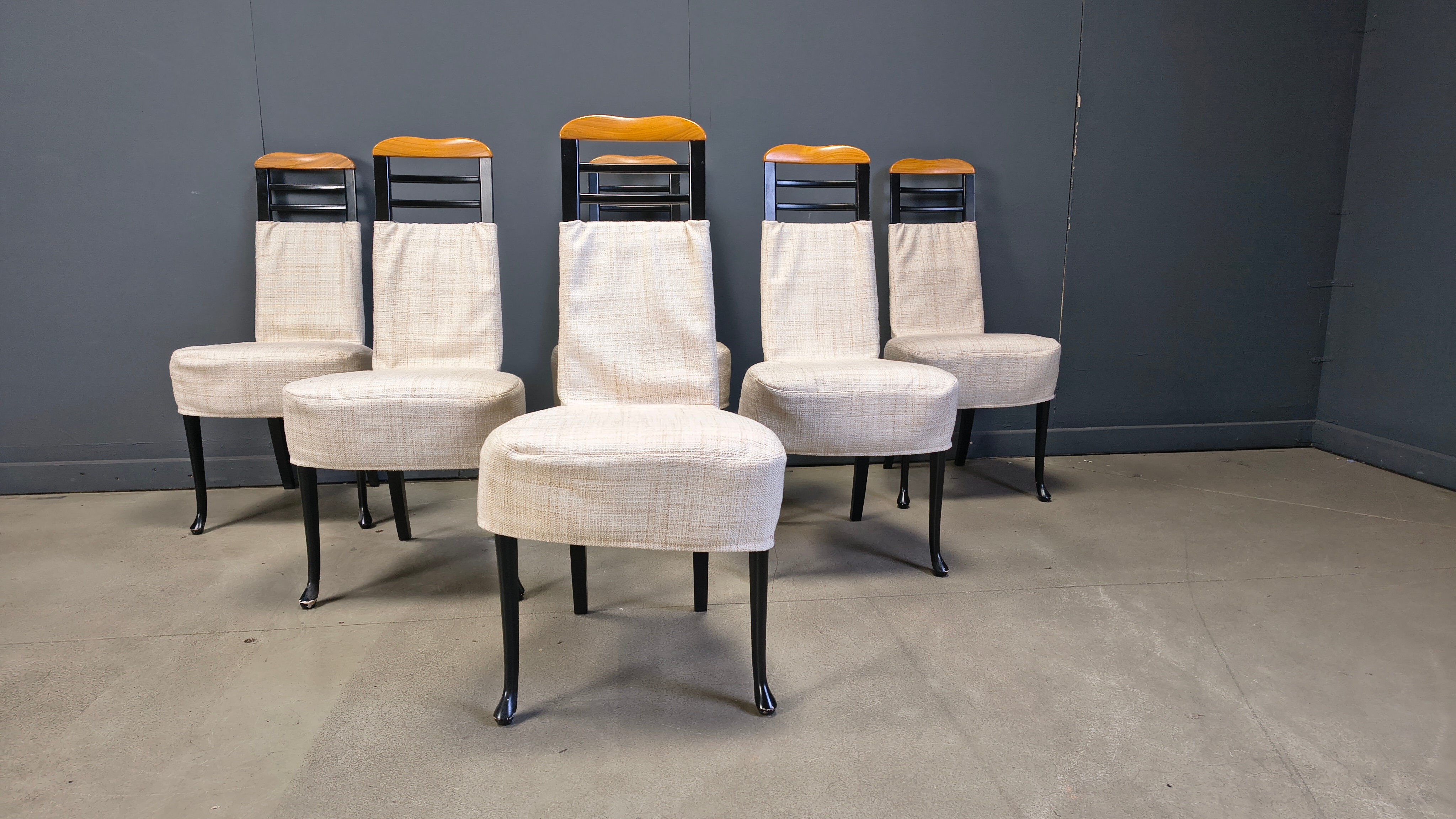 Vintage dining chairs by Giorgetti, 1970s