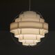 Danish hanging lamp in plexiglas of Brylle and Jacobsen 1970