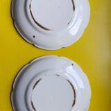 2 Desvres earthenware plates with Strasbourg decor by Henri Chaumeil? - Flower patterns