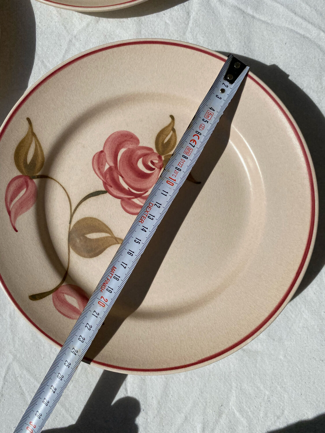 Flat plates Gien pink