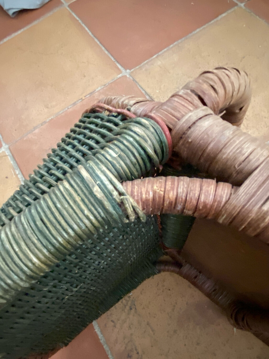 Wicker and rattan bed tray