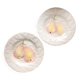 2 Barbotine Salins Pear Plates 19.5 cm